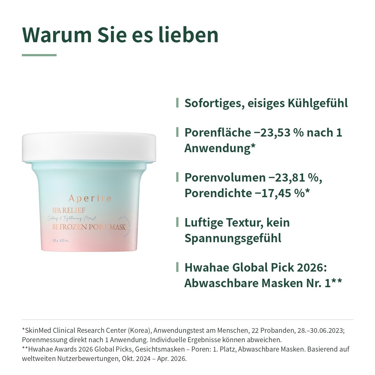 aperire spa relief be frozen pore mask 120g 4 de aperire spa relief be frozen pore mask 120g 4 de